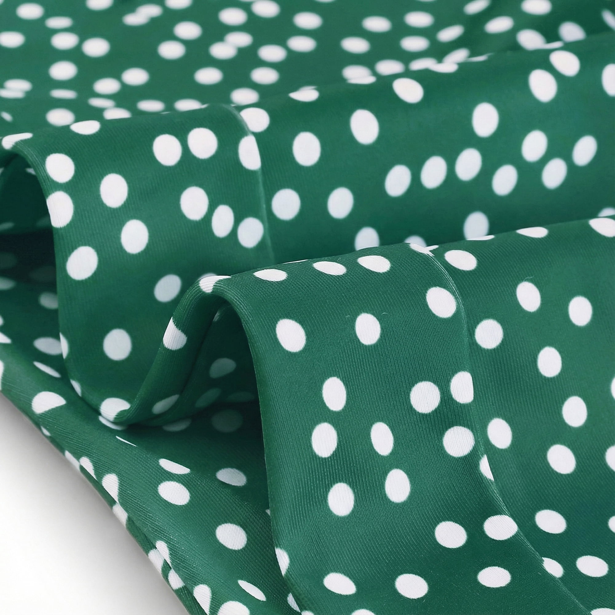 DARING DIVA Women's Plus 2pcs Polka Dots Bikini Bandeau Suits 1X Dark Green