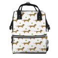 thumbnail image 1 of Fotbe Dachshund Going To Play Tennis Mochila Maternidad - Lona de Sarga Impermeable, Mochila de Pañales de Gran Capacidad con Múltiples Bolsillos y Correas Ajustables, 1 of 6