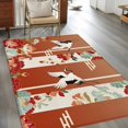 thumbnail image 3 of Red Crane 3'x5' Washable Rug, Vintage Elegant Spring Floral Botanical Non-Slip Area Rugs for Entryway Kitchen Classroom, StainResistant Dorm Throw Carpet, Low Pile Soft Indoor Floor Mat, 3 of 9