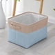 thumbnail image 4 of Organizador de cestas para almacenamiento de telas 14,96x11,02x9,45in Gris Azul, Verde Marrón Plegable de Juguetes, Organizador de ropa de lino Estantería de almacenamiento Tote de almacenamiento, 4 of 6