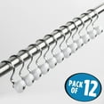 thumbnail image 4 of iDesign  White and Chrome York Classic 12-Pack Shower Curtain Hooks, 4 of 6