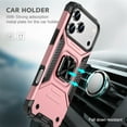 thumbnail image 3 of Hotpom for iPhone 17 Pro Case with 2 Pack Privacy Screen Protector Dual Layer Rugged Durable Shockproof Protection with 360° Rotating Stand, Pink, 3 of 7