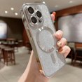 thumbnail image 1 of Funda de teléfono de carga inalámbrica Magsafe Electroplate de lujo para iPhone 14, 13, 12, 11 Pro Max Plus, parachoques suave, cubierta brillante Fivean unisex, 1 of 2