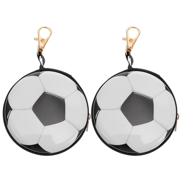 KAKOWELY 2 monederos con diseño de bola de hojalata, estuche para llaves, estuche para guardar auriculares, minibilletera