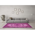 thumbnail image 3 of Ahgly Company Indoor Square Medallion Pink Traditional Area Rugs, 7' Square, 3 of 4