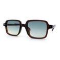 thumbnail image 5 of Retro Vintage Vibe Mid Temple Horn Rim Hipster Fashion Sunglasses Brown - Green Yellow, 5 of 8