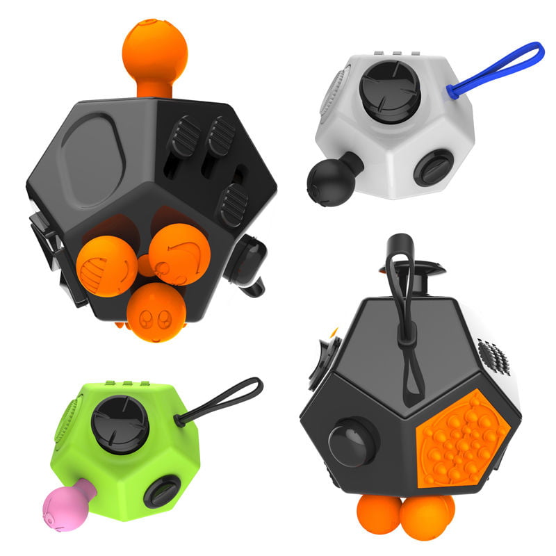 12 Side Fidget Cube Desk Toy Stress Anxiety Relief Focus Puzzle For Adults Kids 