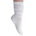 Women's Extra Long Heavy Slouch Cotton Socks Size 9 to 11 White 3 PAIRS