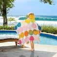thumbnail image 3 of Yayeee Kids Hooded Towels Toddler Soft Absorbent Beach Bathing Wrap 50" x 23.5", Yellow Circles, 3 of 5