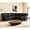 Black, variant on Ellesophas Living Room 109" Manual PU Leather Reclining Sectional Sofa with Footrest, Storage Console & 4 Cup Holders, Dark Brown