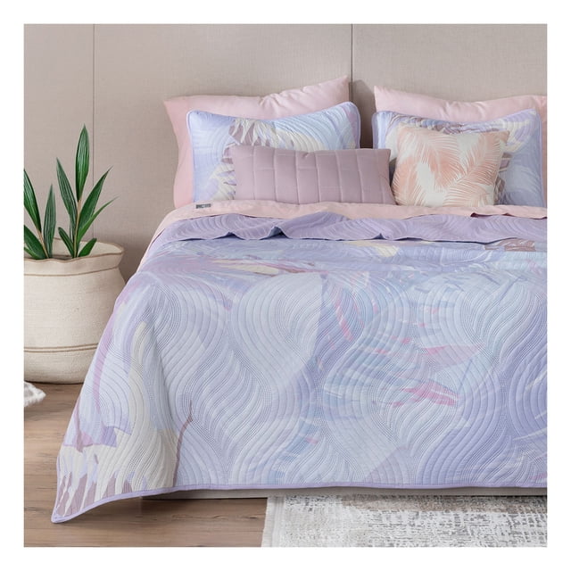 Edredón Ligero Real Textil + 2 Fundas de Almohada, Juego de Colcha Queen Size, Color Brianna