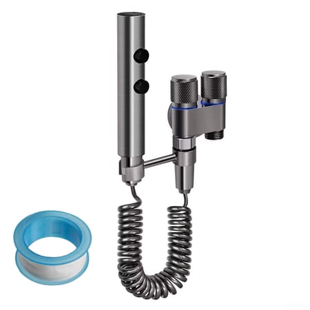 TOEVER Handheld Bidet Sprayer for Toilet - Cloth Diaper Sprayer with 2-Way Toilet Faucet Splitter, Brushed Nickel Feminine Wash Sprayer Kit