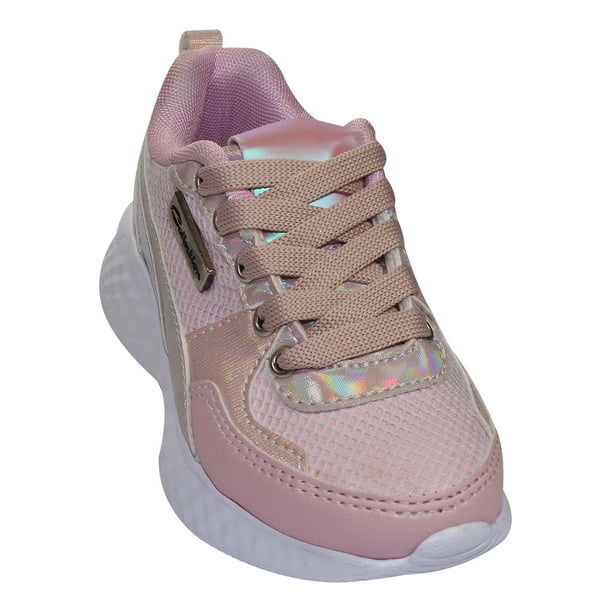 TENIS CASUAL LEON NIÑA ROSA TEXTIL 419 LEON 419p