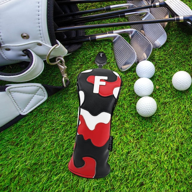 DYNWAVECA Housse de Tête de Club de Golf Anti-Rayures Col Long, Doublée, Étui de Protection Imperméable Tendance Cadeau pour Golfeur