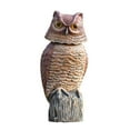 thumbnail image 1 of Señuelo de búho,espantapájaros falso búho señuelo proteger jardines ,protectores de jardín ahuyentador de pájaros con energía solar, de plástico con cuernos ave, 1 of 8