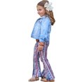 thumbnail image 2 of Daisy Del Sol Little Girls Boho Bell Bottom Stretch Legging Flared Soft Yoga Pants Toddler Childrens Kids 2T-5T, 2 of 7