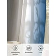 thumbnail image 6 of Sheer Curtains 108 inches Long, Abstract Lake Blue Gray Gradient Ombre Light Filtering Sheer Window Curtains Rod Pocket Voile Drapes for Bedroom Living Room, 52"W x 108"L 2 Panels, 6 of 7