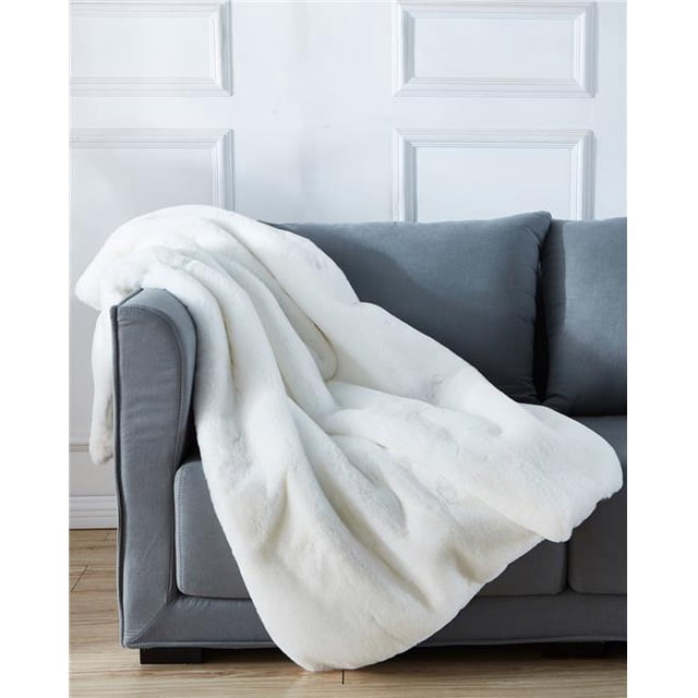 Amazing Rugs RSTWT5060 50 x 60 Po Couverture de Luxe Chinchilla en Fausse Fourrure