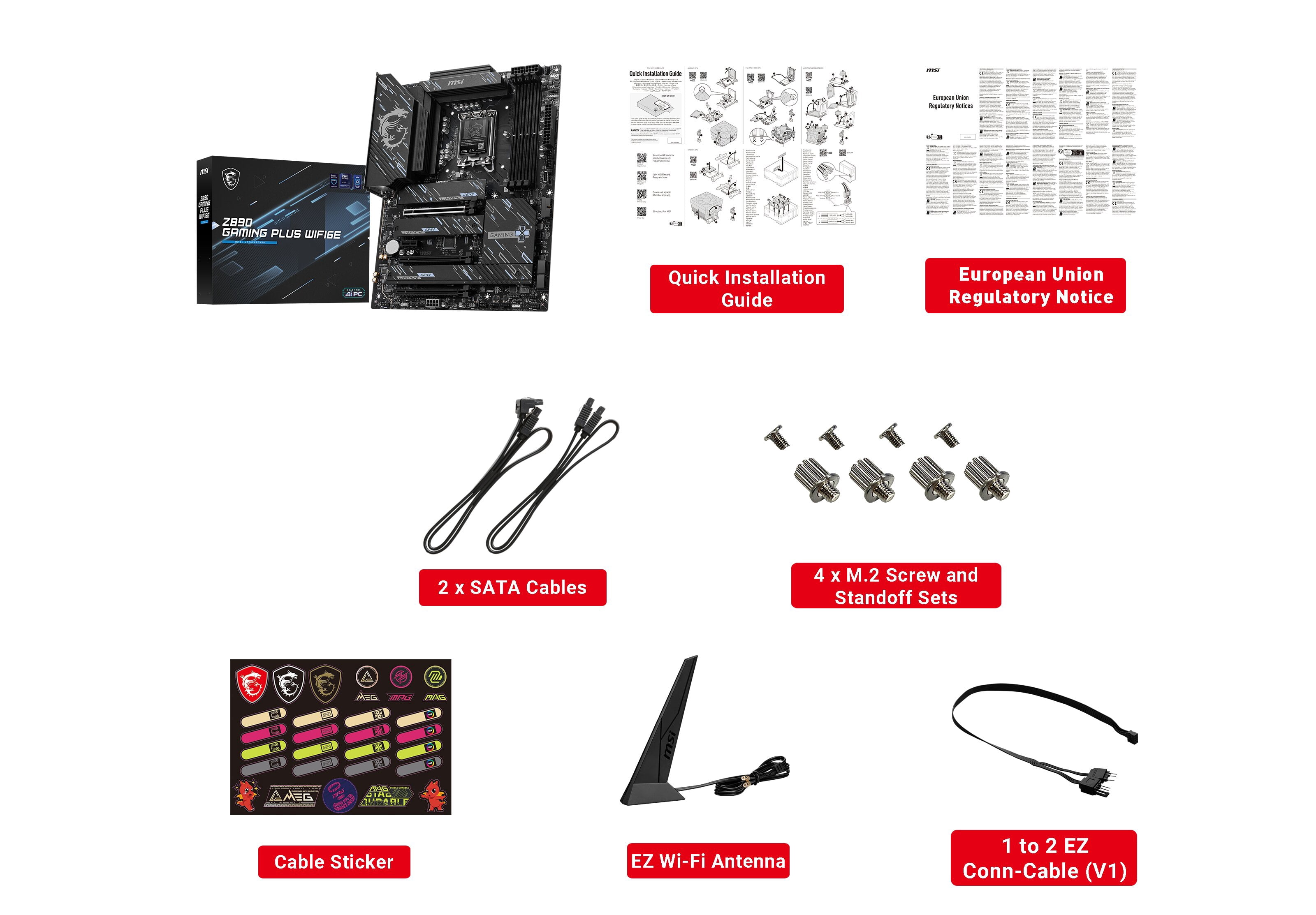 MSI Z890 GAMING PLUS WIFI6E LGA 1851 DDR5 Intel Core Ultra Series 2 ATX Motherboard