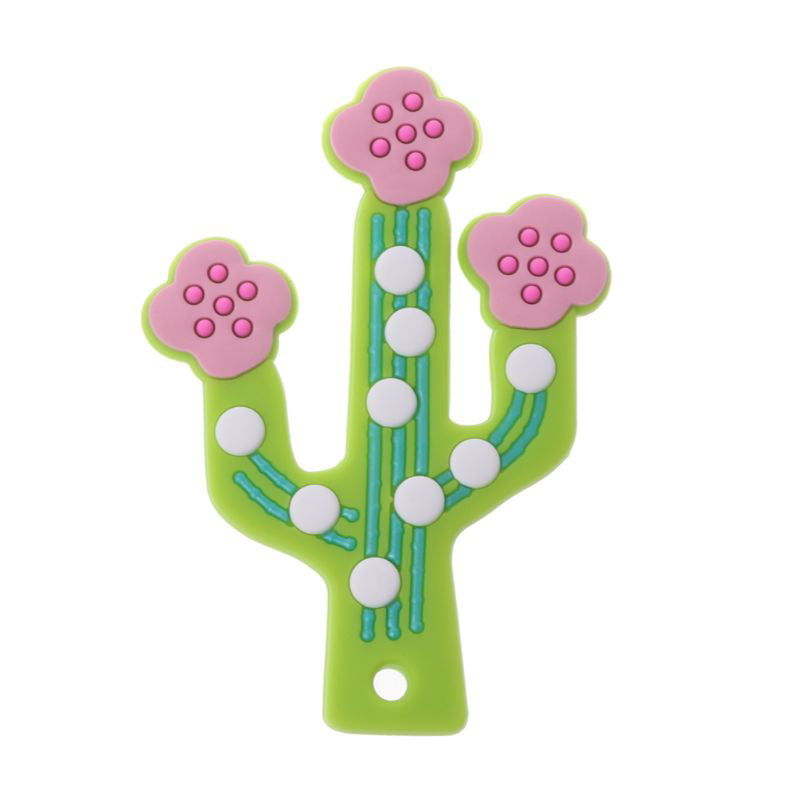 Cactus Baby Teething Pendant Nursing Silicone Beads Toys DIY Teething Necklace