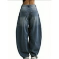thumbnail image 3 of EMMIOL Women's Baggy Barrel Jeans Y2K Vintage Wide Leg Jeans Mid Waist 90s Hip Hop Boyfriend Fit Denim Pants, 3 of 5