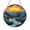 Acrylic 3.5 Inch, variant on Sunset Ocean Landscape Window Hanging Decor, Stained Glass Style Fantasy Suncatcher, Decorative Glass Panel for Windows
