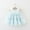 Blue, variant on HOMADLES Summer Dress for Girls Crewneck Sleeveless Solid Bow Mesh Crewneck Stretch Casual Princess Dress Blue 18 Months