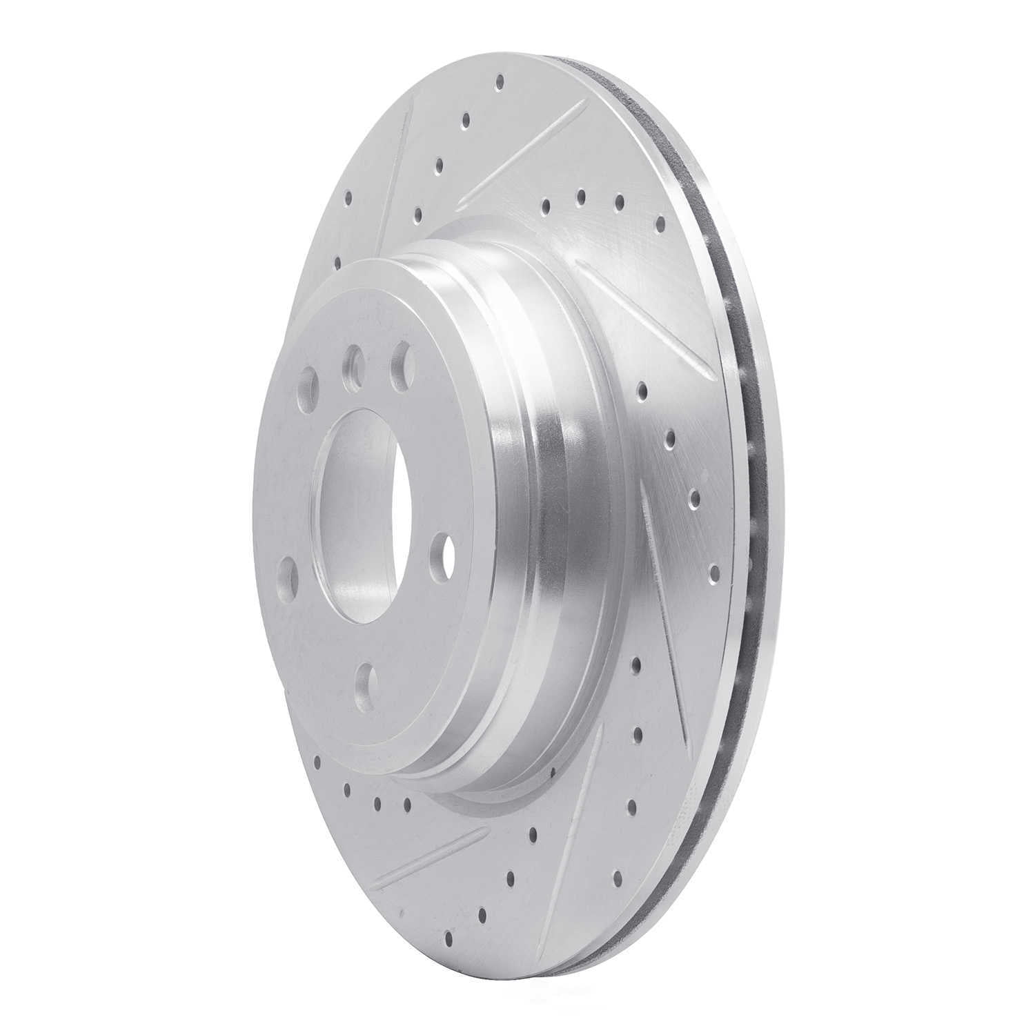 Dynamic Friction Company 631-31109L DFC Brake Rotor - Drilled And Slotted - Silver