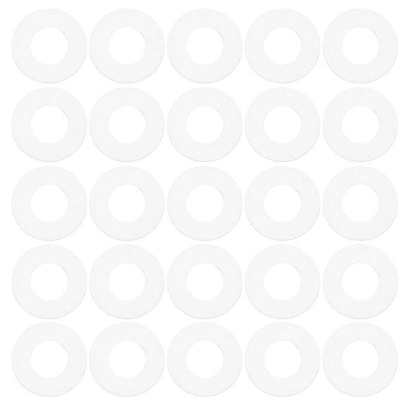 NICEXMAS 100 Pcs Clear White Plastic Flat Washers Sealing Gaskets for Industrial Screws, Bolts, and Fasteners Use