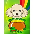 thumbnail image 1 of Carolines Treasures BB2002CHF Buff Caniche St. Patricks Jour Toile Maison Drapeau, 1 of 4