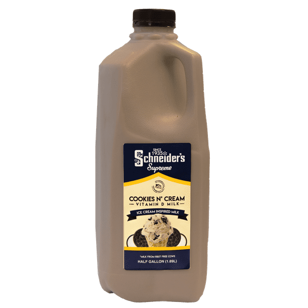 Schneider S Cookies N Cream Vitamin D Milk Half Gallon Walmart Com Walmart Com