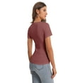 thumbnail image 4 of Women's Scoop Neck Short Sleeve T Shirt Slim Fit Sexy Tops, 4 of 4