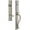 Satin Nickel, variant on Grandeur 849891 Carre Solid Brass Rose Left Handed Dummy "S" Grip Handleset - Grey