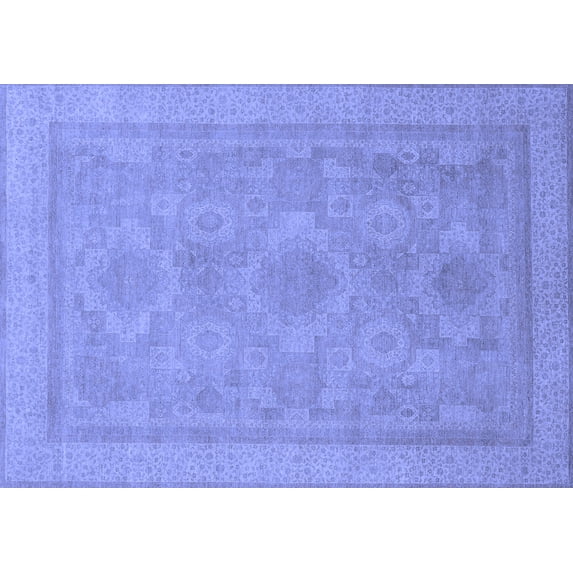 Ahgly Company Indoor Rectangle Oriental Blue Traditional Area Rugs, 7' x 10'