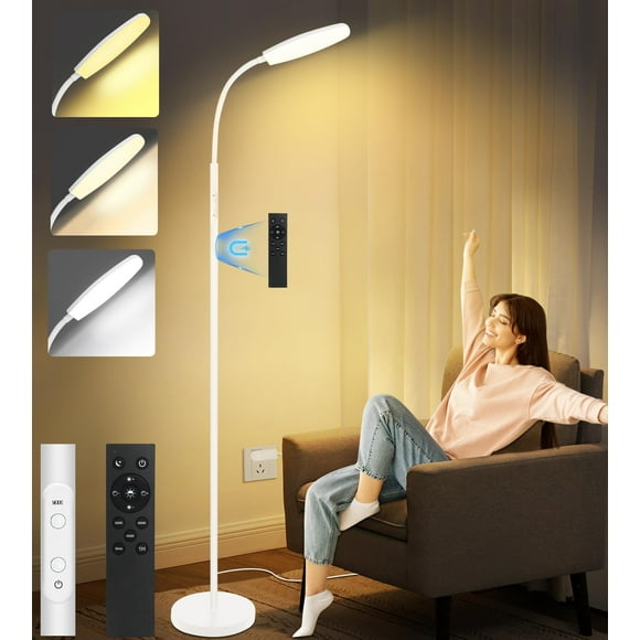 LanSuper Light Therapy Lamp, 10000 Lux UV-Free Happy Therapy Lamp, Full Spectrum Sunlight Lamp with Remote Control, Light Therapy Floor Lamp with 10 Color Temperature &