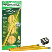 Ticonderoga Pencils #2 Groove Dixon 10 Ct. Free Sharpener 1 Pack