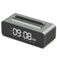 thumbnail image 1 of Reloj dual estéreo casero del altavoz del altavoz del despertador del espejo del LED del tenedor del teléfono móvil de Bluetooth, 1 of 7