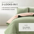 thumbnail image 2 of Lush Decor Oslo Soft Reversible Quilted Comforter Set, 3 Piece Set, Full/ Queen, Coral & Sage - Soft Bedding Set -Green & Pink Comforter - Dorm Decor - Queen Quilt - Minimalist & Modern Bedroom Décor, 2 of 11