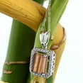 thumbnail image 4 of Gem Stone King 2.36 Ct Emerald Cut Brown Tiger Eye 925 Sterling Silver Pendant with Chain, 4 of 5