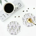 thumbnail image 4 of Sigee Lavender Flowers for Water-Resistant, Heat-Resistant, Non-Slip Leather Coasters Set, Ideal for Coffee Table, Office, Bar, Home Decor-Octagon, 4 of 6