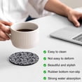 thumbnail image 3 of Black Spring Floral Coasters Set of 4, Absorbent Coasters for Drinks, Farmhouse Flowers Elegant Pastoral Coaster for Desk Coffee Table Protection, Home Decor House Warming Gifts 4", 3 of 8