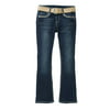 Faded Glory Girls Fashion Belted Bootcut Jeans