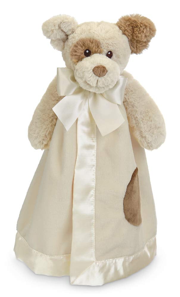 Bearington Baby Lil' Spot Snuggler, Puppy Dog Plush Stuffed Animal Security Blanket, Lovey 15'