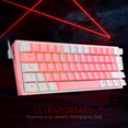 thumbnail image 4 of Teclado Gamer Redragon Fizz Pro Rosa/Blanco 60% Wireless, 4 of 6