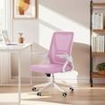 thumbnail image 2 of Javlergo Office Chair, Ergonomic Desk Chair Breathable Mesh Chair with Adjustable High Back Lumbar Support Flip-up Armrests, Executive Rolling Swivel Comfy Task Computer Chair, Pink, 2 of 6