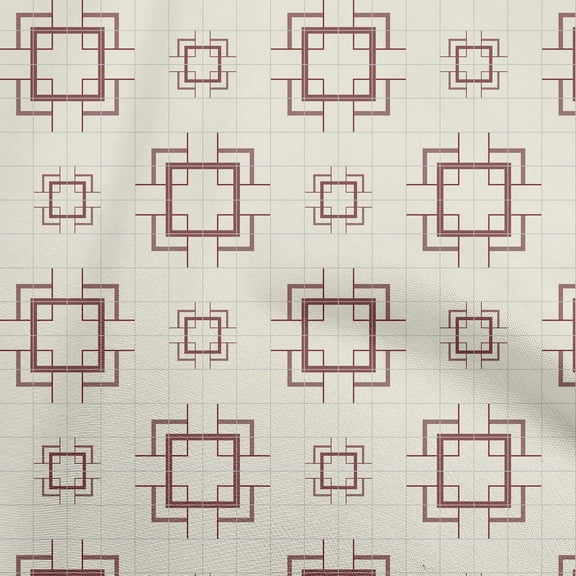 oneOone Polyester Spandex Dusty Rose Fabric Geometric Sewing Material Print Fabric By The Yard 56 Inch Wide