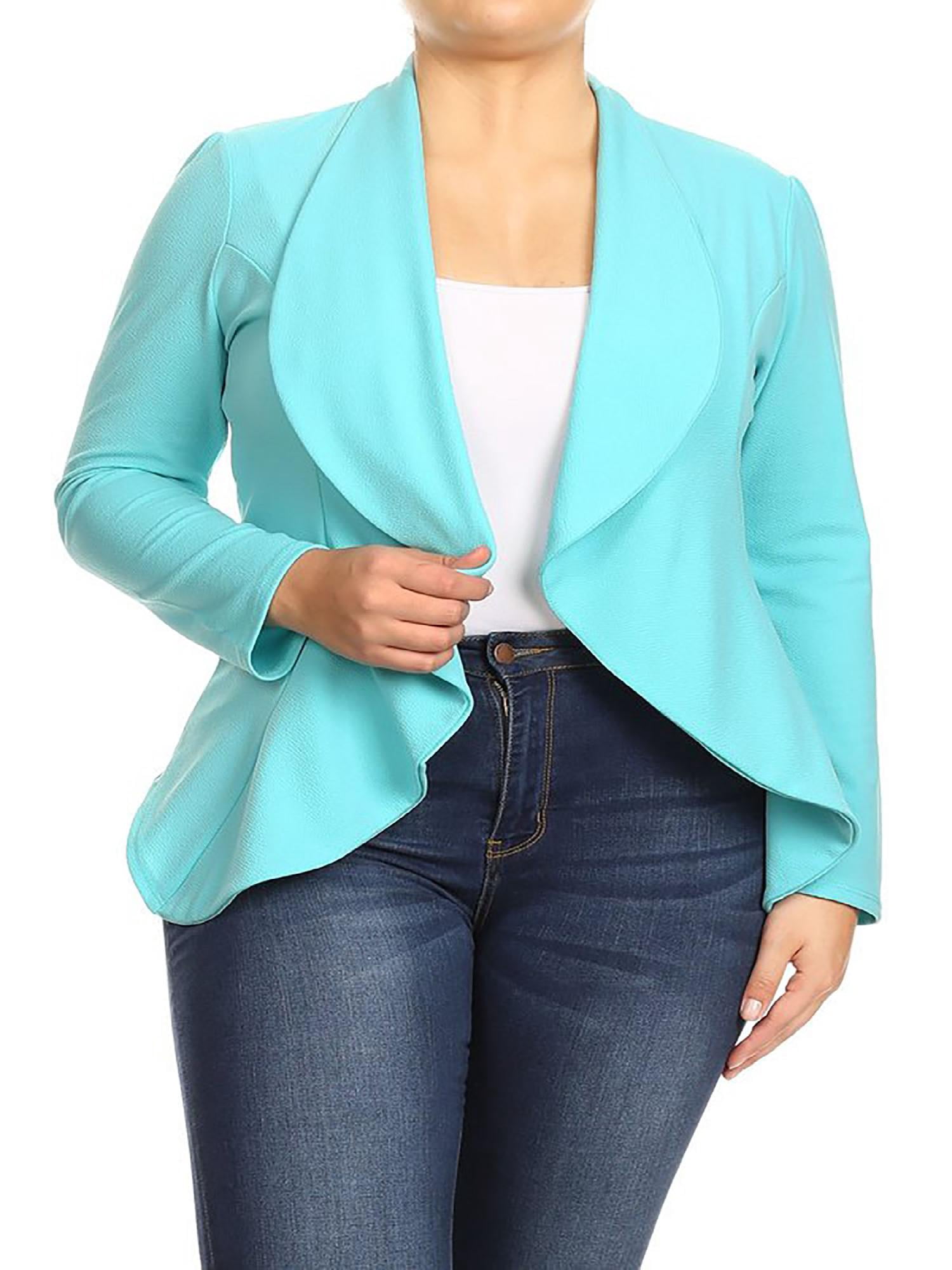 Front Draped Blazer Jacket 