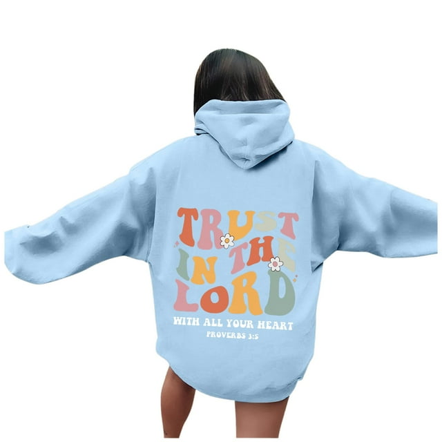 Chandail à Capuche Graphique pour Femmes, Confortable, Oversize, Décontracté, Manches Longues, avec Cordon de Serrage, Poches
