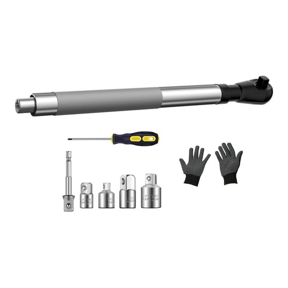 Llave de impacto de extensión desplazada de 1/2", llave de trinquete de impacto de alta resistencia para taladro eléctrico, para espacios