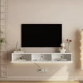 thumbnail image 4 of Floating TV Stand with 16-Color LED Lights & Power Outlet, 66.9” Wall Mounted High Gloss TV Shelf, Large Storage TV Cabinet for Living Room, 4 of 8